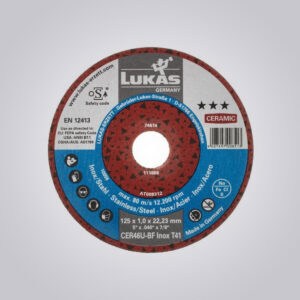T41 CUTTING DISC FOR STAINLESS STEEL 125×1 MM STRAIGHT | FOR ANGLE GRINDER | CERAMIC