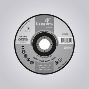 T41 CUTTING DISC FOR STEEL 125×1.6 MM STRAIGHT | FOR ANGLE GRINDER | A46X-BF