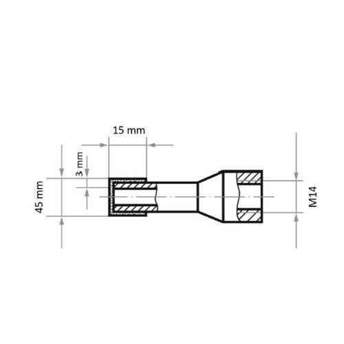 DTB 45 DIAMOND DRY DRILL FOR TILE/STONE Ø 45 MM FOR ANGLE GRINDER