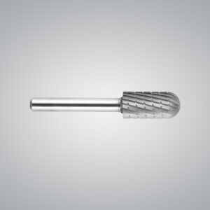 HSS MFC CYLINDRICAL ROUND NOSE BURR FOR CAST MATERIAL/WOOD 12×25 MM SHANK 6 MM | CUT 2